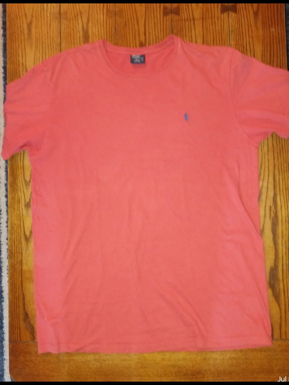 Polo by Ralph Lauren Men's XL Crew Neck T-Shirt in Coral